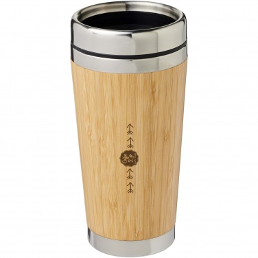 Logo trade promotional merchandise image of: Bambus 450 ml tumbler with bamboo outer